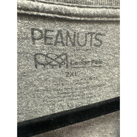 Peanuts 2XL Gray Woodstock  Spellout Snoopy T-Shirt - Picture 2 of 5